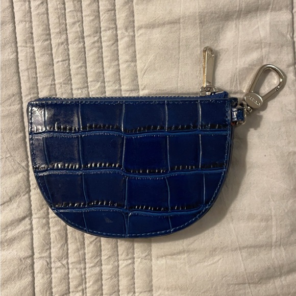 Brahmin Blue Croc-Embossed Change Purse - Picture 3 of 6